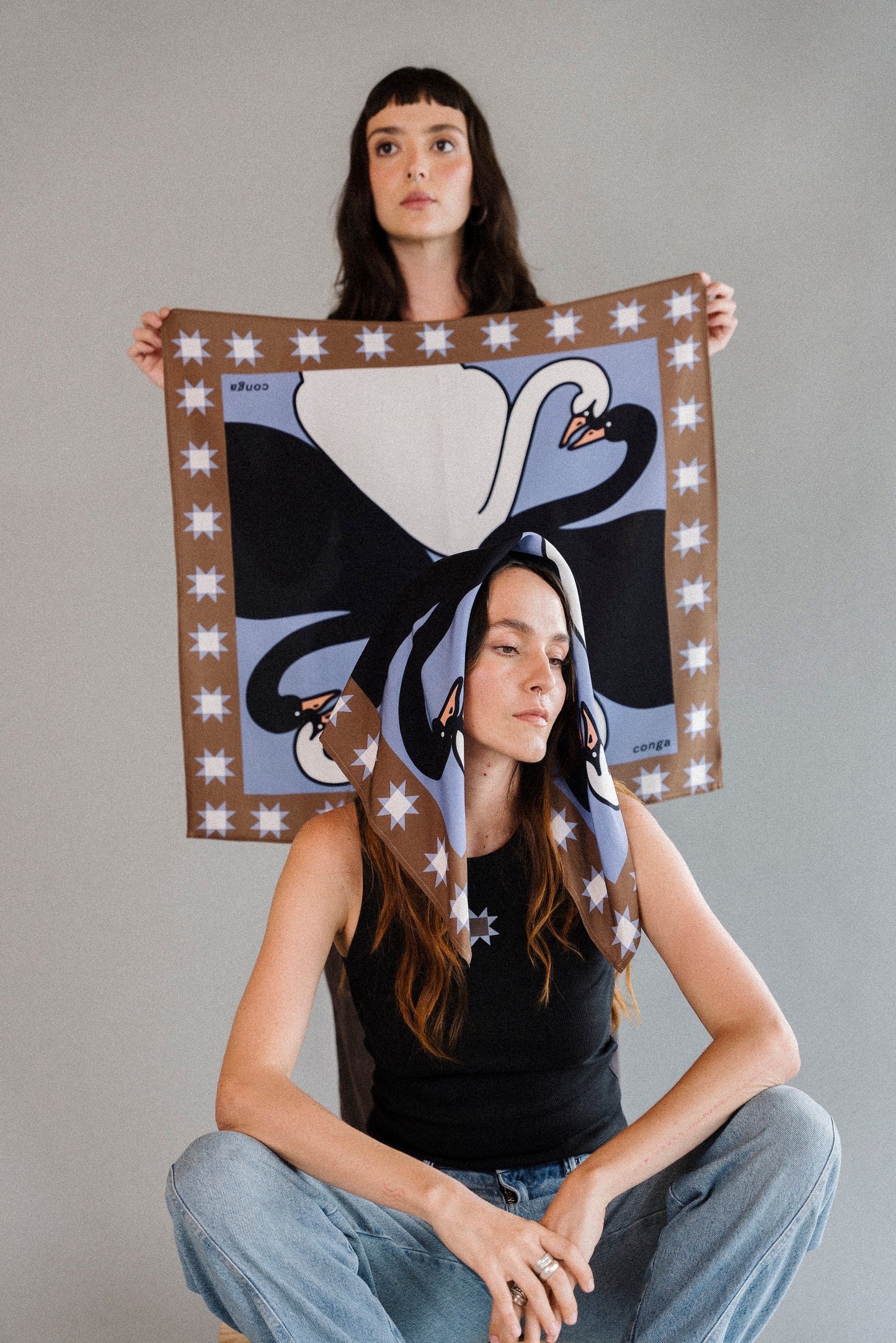SWANS IN LOVE pashmina