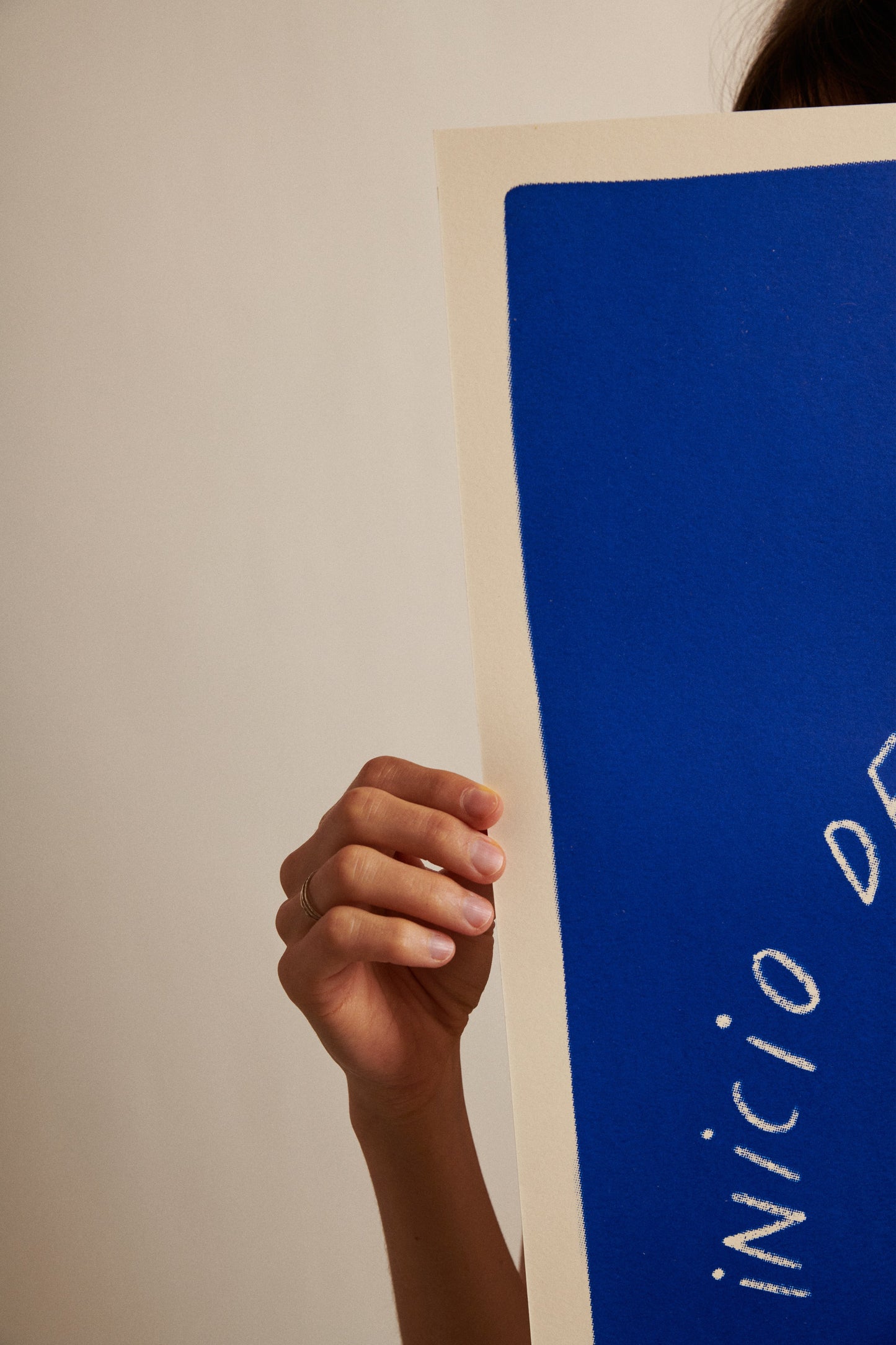 START AND END screen-printed poster