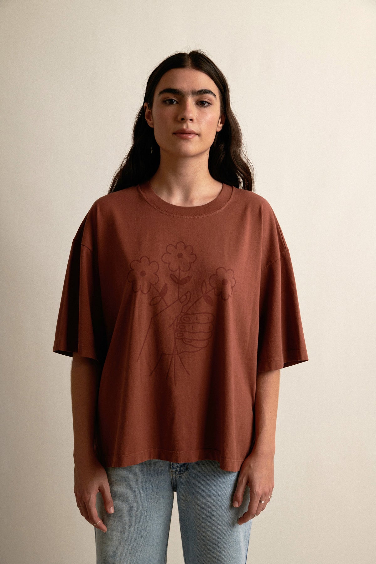 I BROUGHT YOU FLOWERS tie-dye t-shirt