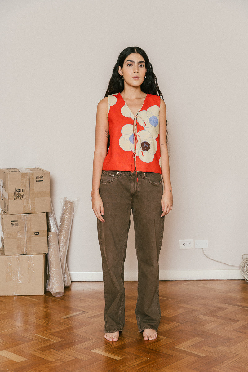 FIRE FLOWERS vest