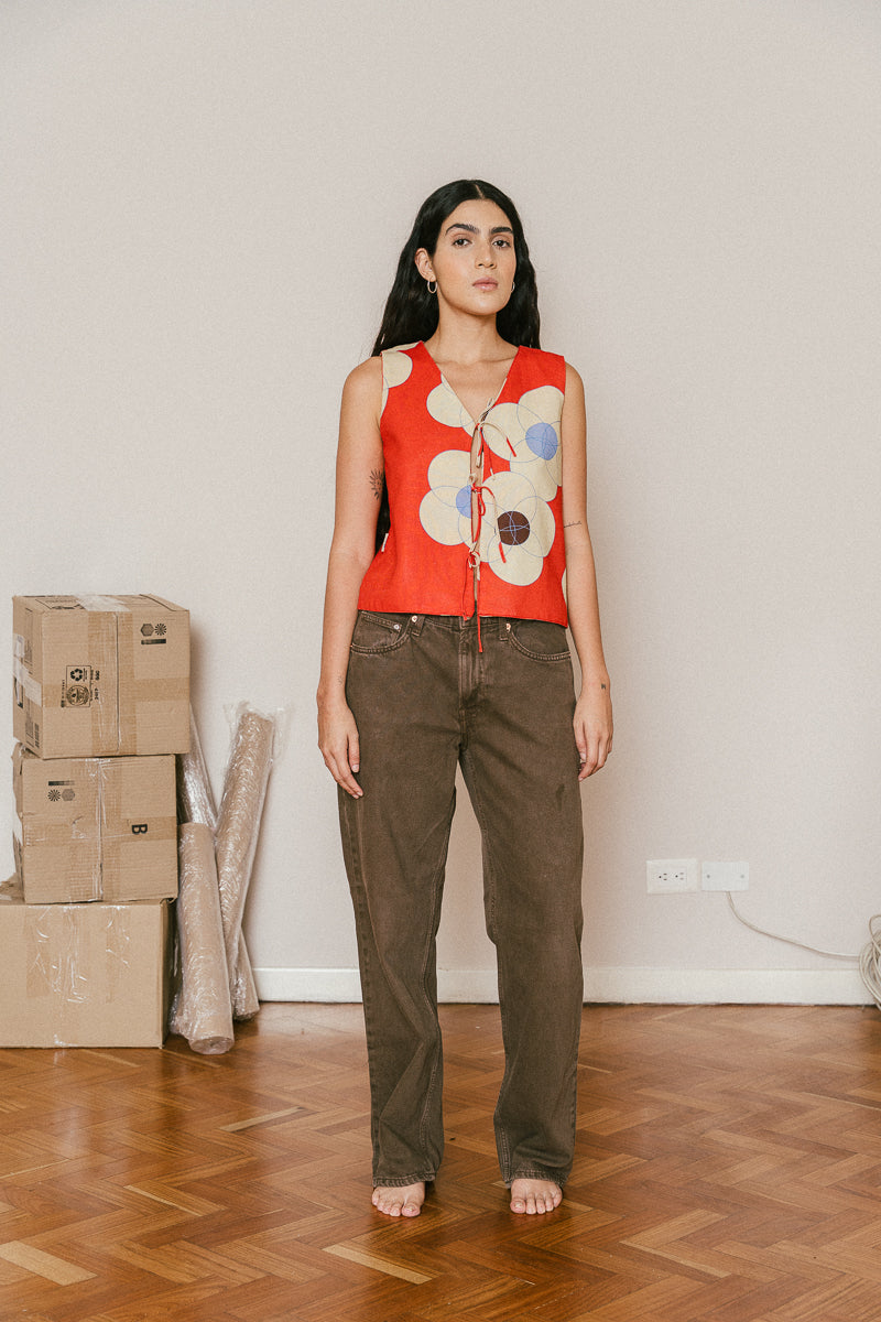 FIRE FLOWERS vest