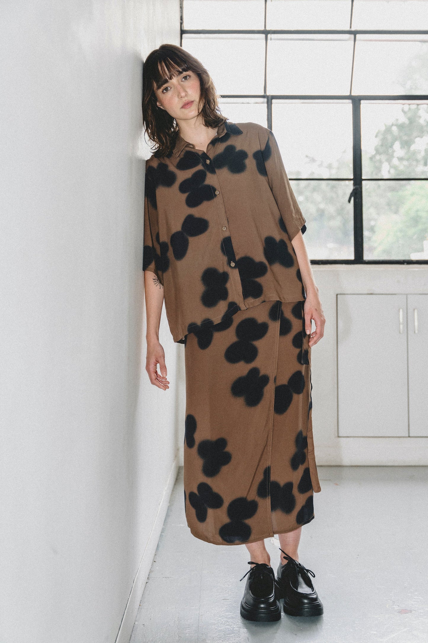 BROWN SHADOWS shirt - UNISEX