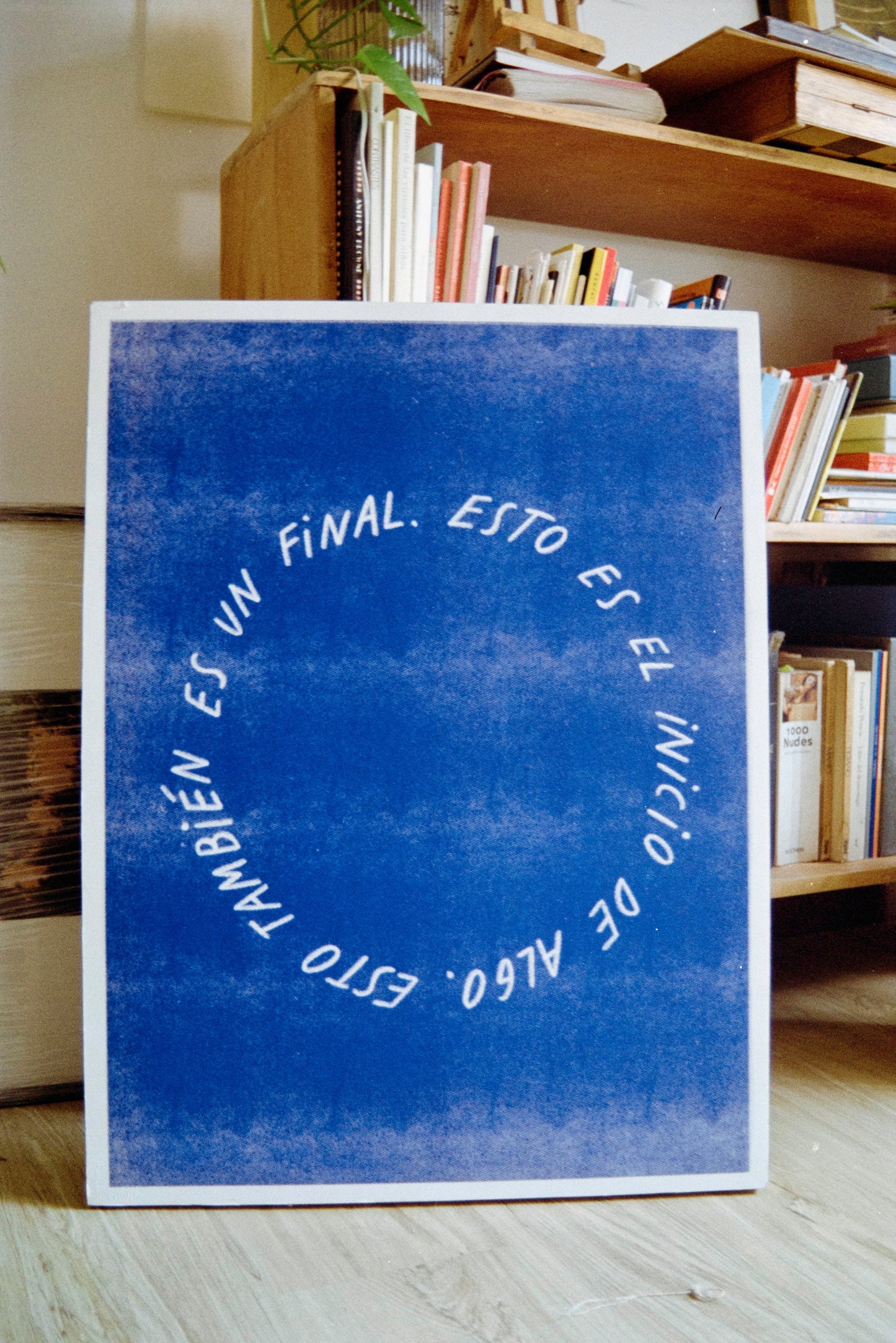 START AND END screen-printed poster