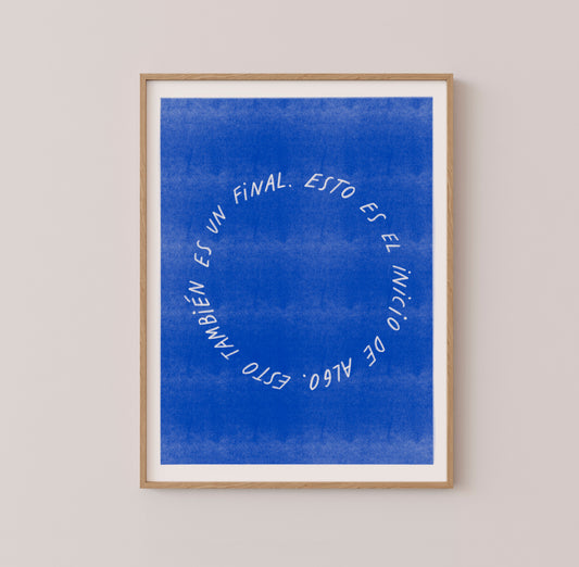 START AND END screen-printed poster