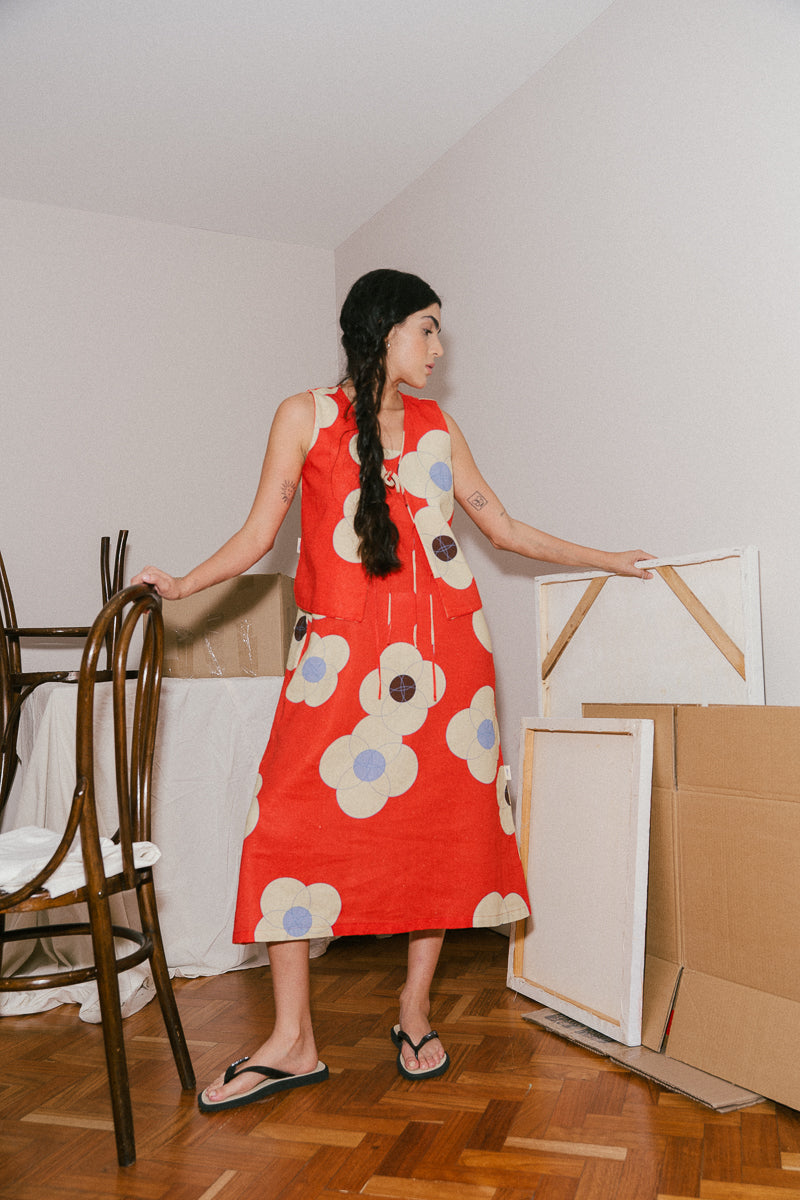 FIRE FLOWERS dress