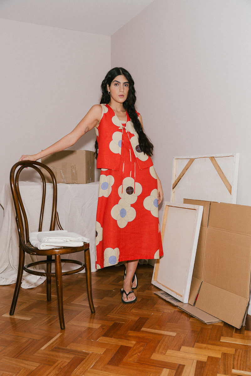 FIRE FLOWERS vest