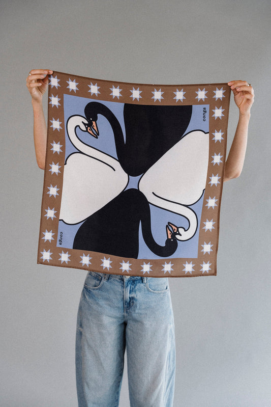 SWANS IN LOVE pashmina