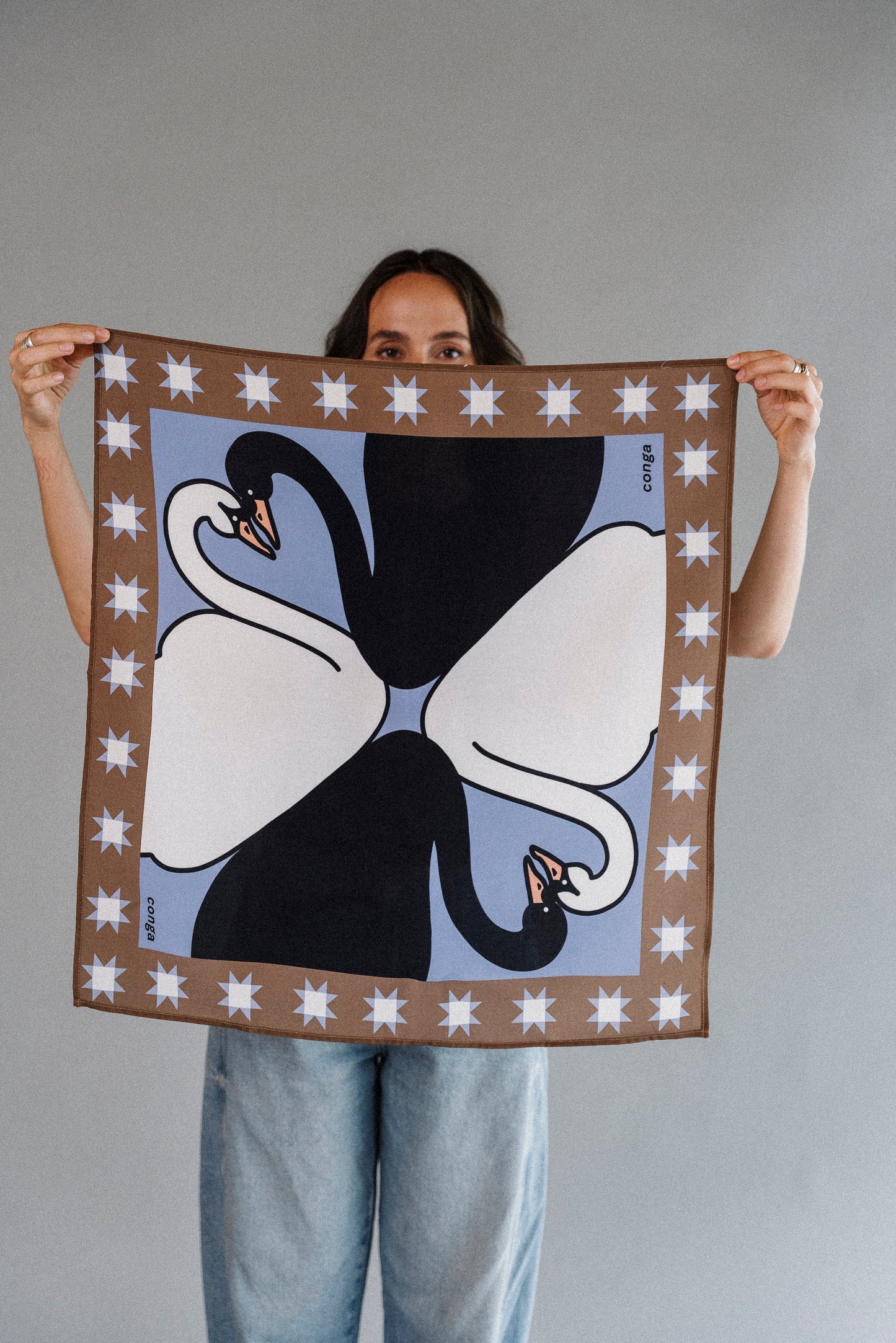 SWANS IN LOVE pashmina
