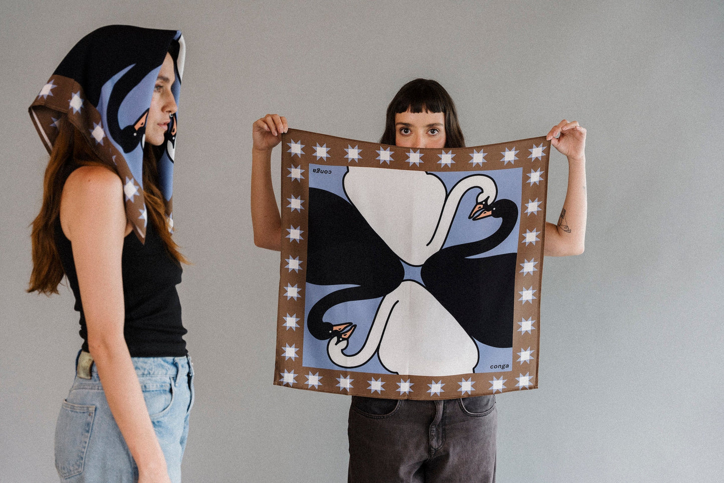 SWANS IN LOVE pashmina