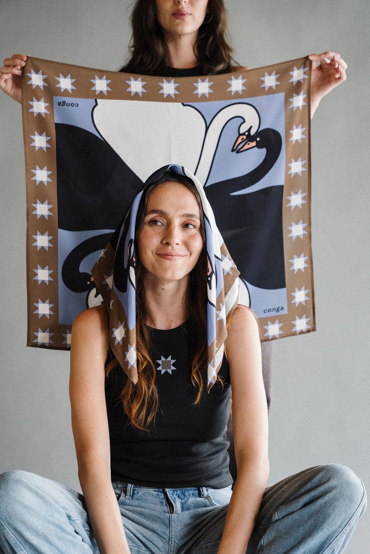 SWANS IN LOVE pashmina